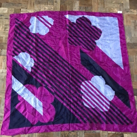 Purple Print Silk Scarf - Picture 1 of 7